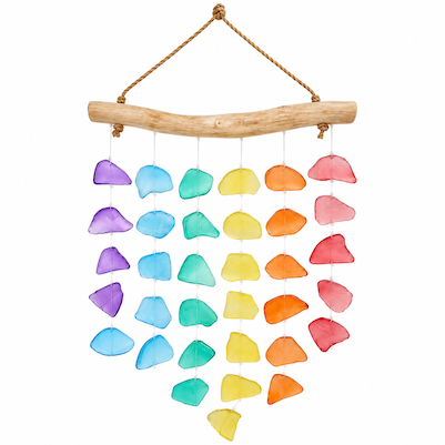 7 String Stained Glass Wooden Hanging